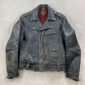 Vintage 50's Buco Leather Motorcycle Jacket Mens 42 D-Pocket Horsehide J-22